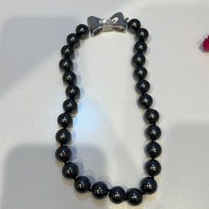 Kate Spade pearl necklace with bow clasp